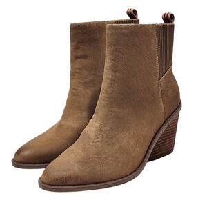 Dr Scholls Mania Boots 7.5 M Toasted Coconut Brown Pointed Toes Wedge Booties